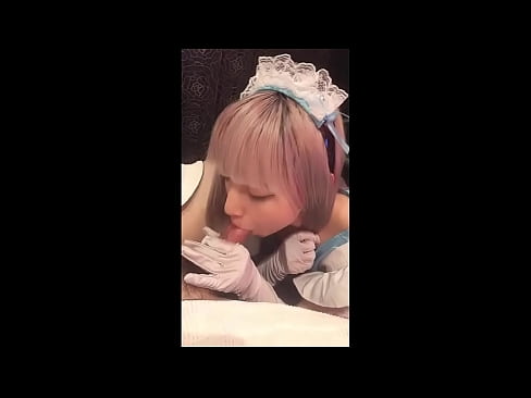 ❤️ Idol Japanese [mayuka], Aṣọ iranṣẹbinrin Faranse, apakan 1, ifefẹfẹ ati fifẹ kuro pẹlu ipara ️ Ohun onihoho didara
